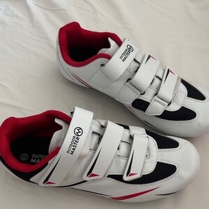 Outdoor Master Red and White Cycling Shoes